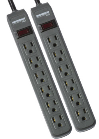 MINUTEMAN, 2-PACK STRIPS, 241 JOULES, 3-FT CORD